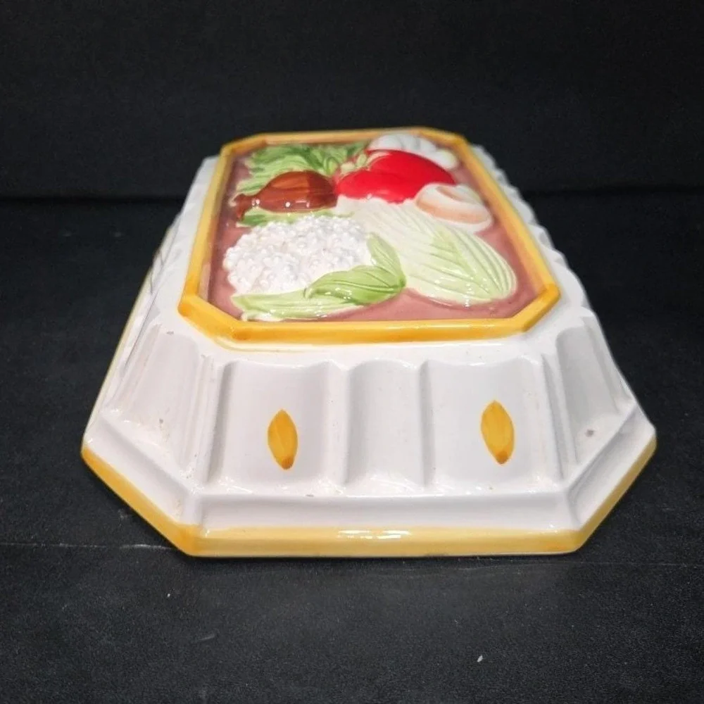 Gailstyn-Sutton‎ Towle Ceramic Vegetable Mold, Vintage Hand Painted Kitchenware